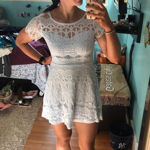 Blue lace dress